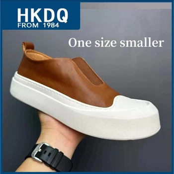 HKDQ Platforma de Moda Pantof sport din Piele Pentru Barbati Tendință Slip-on pentru Bărbați Pantofi de Designer Streetwear în aer liber, Non-alunecare Casual Pantofi de Sport