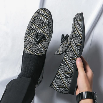 Barbati Suede Tassel Mocasini Slip pe Designer de Pantofi Bărbați Stilul Punk de Moda Pantofi Mocasini Handmade Stil Britanic Plus Dimensiune Pantofi