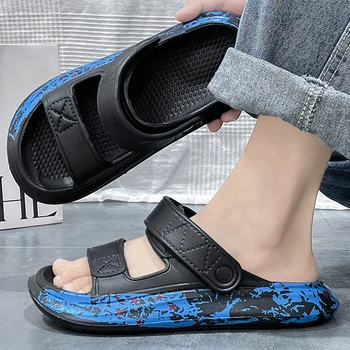 De Vară Pentru Bărbați Papuci De Moda Grădină Pantofi Saboti Papuci De Plaja, Flip-Flops Non-Alunecare De Bărbați Respirabil Interior Acasă Slide-Uri Pentru Cuplu