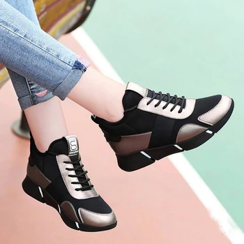 Noua Platforma Pantofi pentru Femei 2023 Toamna Dantelă de Moda pentru Femei Indesata Adidași în aer liber Feminin Casual, Drumeții Pantofi de Mers pe jos