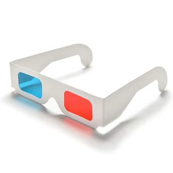 Ochelari 3D, 20 de Perechi de Roșu Și Albastru pentru Hârtie Stereo Lentile Pentru Filme Set Anaglifă Hârtie Ochelari 3D