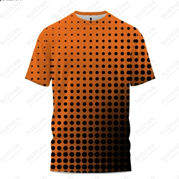 2023 Bărbați Vara Noi de Vânzare la Cald Puncte Colorate de Imprimare 3D Maneca Scurta tricou Rotund Gat Pulover Casual Stil Personalizat de Top