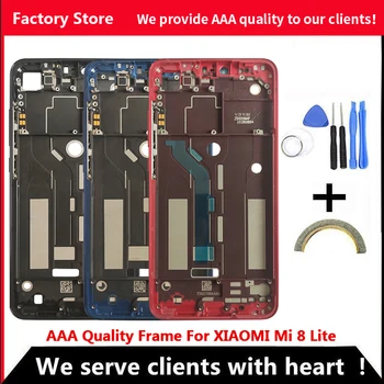 AAA Calitate de Mijloc Cadru Pentru Xiaomi MI8 Lite Mijloc Carcasa Capac Pentru XIAOMI MI 8 Lite Cadru Metalic