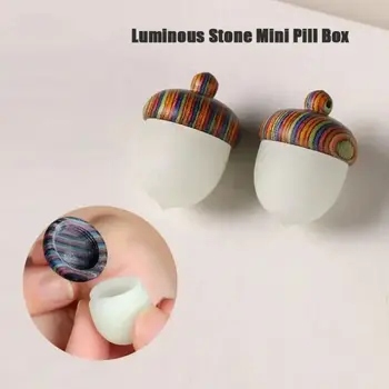 DIY Pandantive Portabil Mini rezistent la apa Cutie Pastila Organizator Vitamine Recipient Pastila de Caz din Lemn-Cheie de Lanț de Cutii cu Medicamente