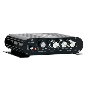ST-838 Amplificator HIFI 2.1 Canal Auto MP3 Mini Amp AUX de Intrare de Înaltă Și Joasă Reglare Bass Super Bass 20Wx2+40W Amplificator Durabil