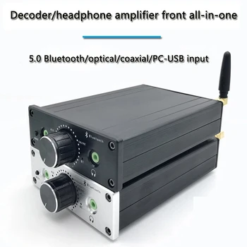 HIFI Audio Decodor Audio Converter PC-USB Fibre Coaxial RCA de Intrare Febra Bluetooth Decodare pentru Căști Preamplificator All-in-one