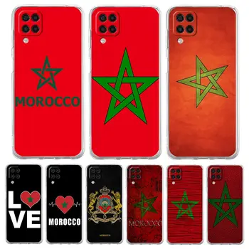 Maroc Flag Fotbal Caz de Telefon Pentru Samsung Galaxy A51 A71 A21S A12 A11 A31 A41 A03S A13 A33 A73 A52 A53 A32 5G A23 Capac transparent
