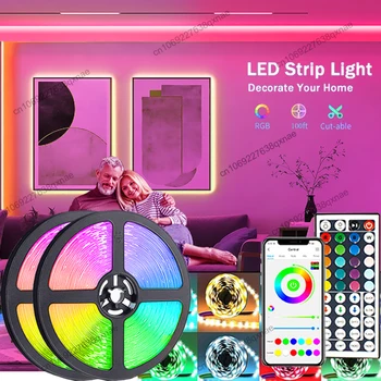 Led Strip Lumini Bluetooth Music App Sync Schimbare de Culoare RGB SMD5050 Led pentru Dormitor, Camera de Acasă Decorare Petrecere Festival