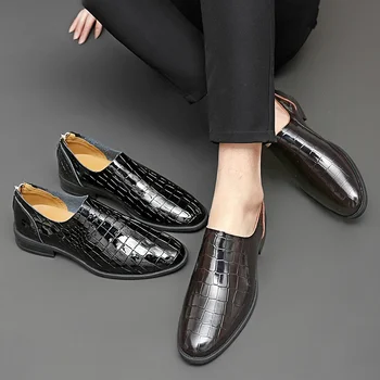 Britanic barbati pantofi oxford clasic dantela-up bărbați de moda rochie de petrecere pantofi de piele de înaltă calitate a subliniat toe pantofi 36-48