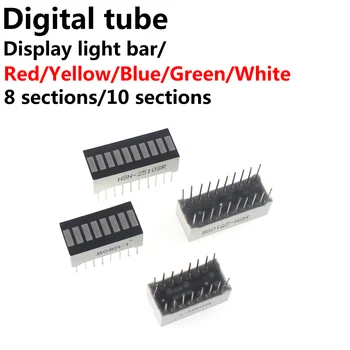 10BUC 10 8 Segment Verde Roșu Galben Albastru Jad Alb Digital Tub LED Bar 10*25mm Modul de Afișare B10G B10R B10BB