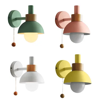 Camera De Zi Verandă, Culoar Lampa Nordic Minimalist Modern, Dormitor Lampă De Noptieră Macaron Lampă De Perete