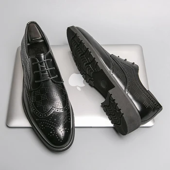 Moda Pantofi Oxford Barbati Pantofi Lux Barbati Negru Rochie De Mireasa De Afaceri De Bal Pantofi Pentru Bărbați 2023 Nou Clasic Boos Office Piele Pantofi