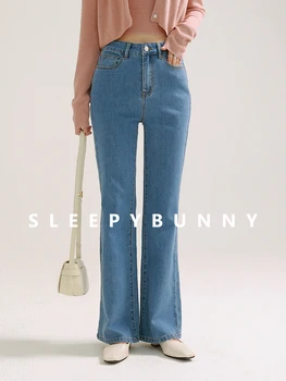Vintage Slim Blugi Pentru Femei de Strada de Mare Albastru Y2K Moda coreeană Blugi Femei Retro Confort Mama Pantaloni