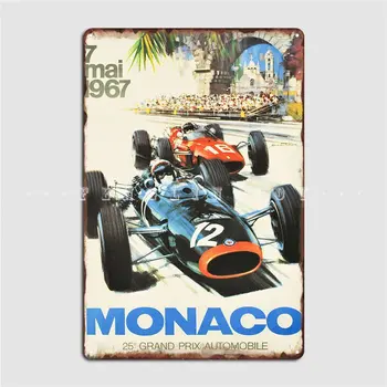 Monaco Grand Prix 1967 Placa De Metal Poster Pictură Murală Proiectarea Petrecere De Club Pub Garaj Tin Semn Poster