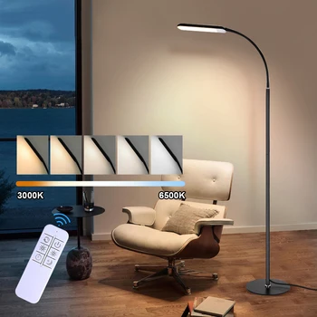Modern, Simplu cu LED-uri Lampa de Podea Reglabile 3 Culoare Interior Decorare a Condus Permanent Lumina Camera de zi Dormitor Studiu Lampa de Citit