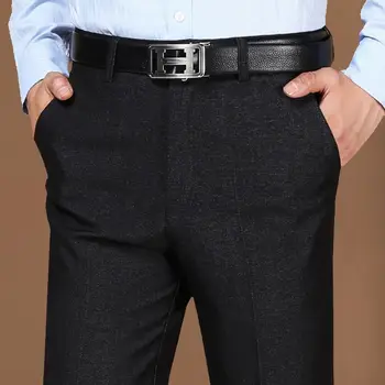 Barbati Pantaloni Subțiri de spălat și purta Elastic Formale se Potrivesc de sex Masculin Decora Plus Dimensiune Negru și Drept Costume de Afaceri Rochie Office cu Pantaloni A78
