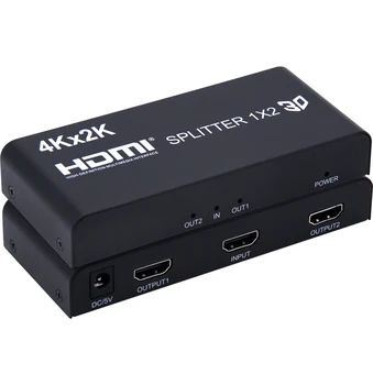 4K 3D 1x2 Splitter-ul HDMI 1080P Video Converter Distribuitor pentru PS3 PS4 Camera DVD Laptop PC La TV Monitor Proiector Dual Display