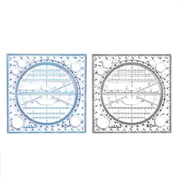 Multifuncțional Rotativ Desen Șablon De Design De Artă Construcții Arhitect Stereo Geometrie Cerc Elaborarea Scară De Măsurare Conducător