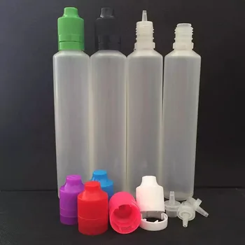Pen Forma 60ml E-suc de Plastic cu Picurator PE Reîncărcabile Sticla Cu sigiliu Capac cu protecție pentru copii Pentru E-Lichid Sticla de suc E