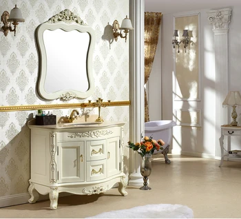Personalizat stil European de cabinet baie, etaj montat chiuveta baie, chiuveta combinație, stejar antic baie