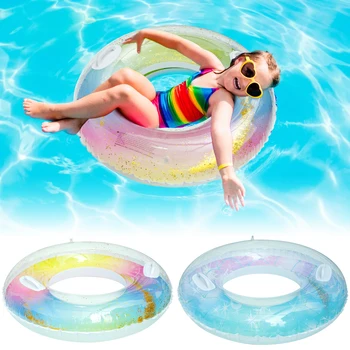 Inel de înot cu Siguranță se Ocupe de Paiete Piscina Gonflabila Float Portabil Adulți Copii Plutitoare Inel Gradient de Apă Ring Premium