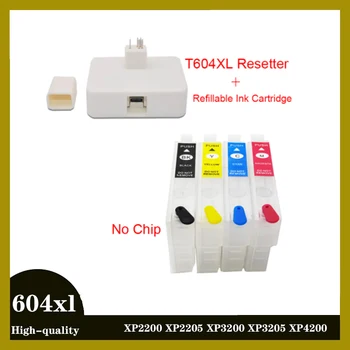 604xl Refillable Cartuș de Cerneală+Cip Resetat pentru Epson XP2200 XP2205 XP3200 XP3205 XP4200 XP-4205 WF2910 WF-2930 WF-2935 printer