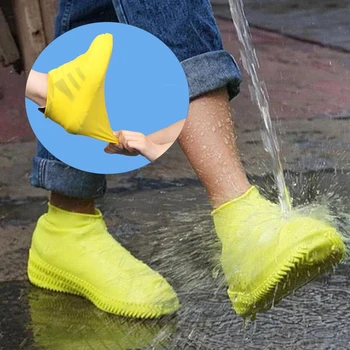 1Pair Impermeabil Pantof Acoperă Silicon Anti-Alunecare Rain Boot Unisex Adidași Protector Pentru Exterior Zi Ploioasă Protecție Pantofi de Acoperire
