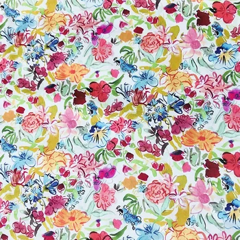Floral mic ' 80 Tissun libertate Tesatura de Bumbac Pentru Copii Baby Pânză de Cusut Rochii Fusta DIY Designer de Material Metru 2021