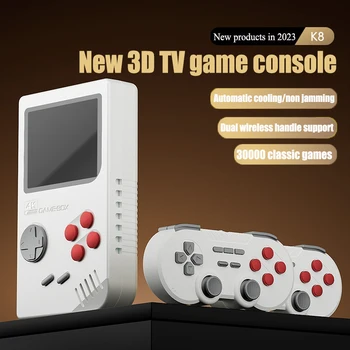 K8 Acasă TV, Consolă de jocuri Open Source 3d Wireless Dual Controler de Joc Video Player 4k Hd 30000 de jocuri