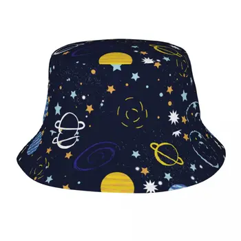 Noua Moda Găleată Pălării Pescar Capace Pentru Femei Barbati Gorras Vara Galaxy Spațiu Plin De Culoare