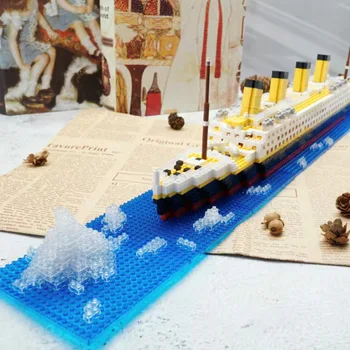 RMS Titanic Croazieră Cărămizi Navă Model de Dimensiune Micro Diamant Blocuri DIYEducational Jucarii Copii