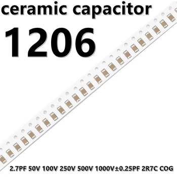 (50buc) 1206 2.7 PF 50V 100V ±0.25 PF 2R7C COG 3216 SMD Condensatoare Ceramice