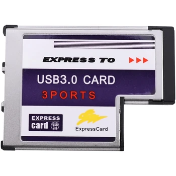 3 Port în Interiorul USB 3.0 Express Card 54Mm Adaptor Convertor Chipset FL1100