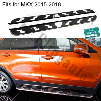 Rularea bord se potriveste pentru L. incoln MKX 2015-2018 trepte laterale nerf bar pedala scari laterale bara laterală 2 BUC