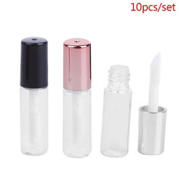 10 Bucati Gol Transparent PE Buze Luciu de Tuburi de Plastic Balsam de Buze Tub de Ruj Mini Eșantion Cosmetice Recipient Cu Capac