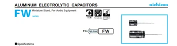 10buc Nichicon FW 47mfd 63V 47UF Audio de Aluminiu Electrolitic Condensator 6X11mm 85℃