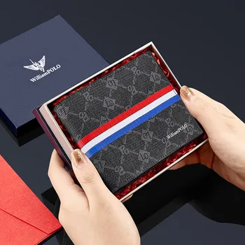 WILLIAMPOLo Portofel Nou la Modă pentru bărbați de portofel personalizat de imprimare verificați carte de titularul portofel rezistent la uzura bag cardul