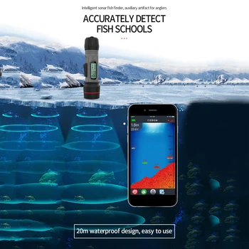 Wireless Pește Finder Recharegable Echo Sounder 90M Adancime Portabil Impermeabil Sonar Pentru Iarnă de Pescuit de Gheață cu Baterie
