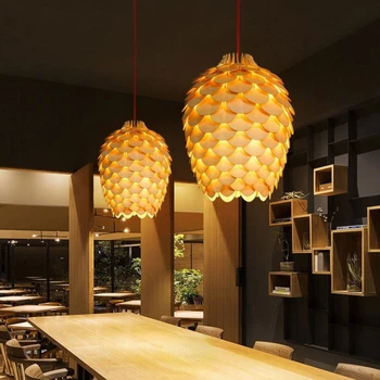 Mifuny Acestea Lumini Pandantiv Din Lemn De Pin De Artă Lampa Nordic Hotel În Stil De Lemn Atmosfera De Uz Casnic Candelabru Coridor