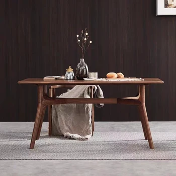 Personalizat Nord-American nuc negru masa de sufragerie stil Nordic toate din lemn masiv, birou, masă de conferințe designer de cenușă jurnal de mobilier