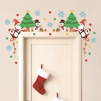 Om de Zăpadă de crăciun de Decorare Autocolant, Creative DIY Decorare Casa, Bucatarie, Restaurant, Cafenea Perete Decal, pictură Murală