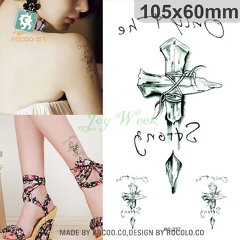 Impermeabil Tatuaj Temporar Autocolant pe corpul pachet cruce tatuaj autocolante flash tatuaj tatuaje false pentru fata femei bărbați