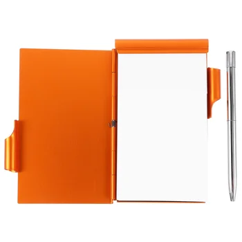Clapetă Notebook Elegant Suport de Metal Multicolor Mini Buzunar Notepad Hârtie Mici Portabile Birou poate rupe Notebook cu Pix