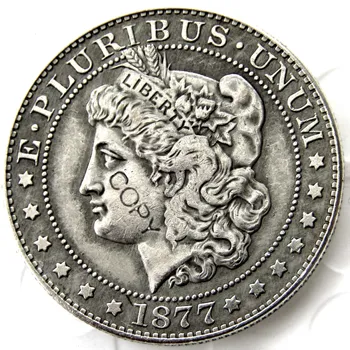 NE 1877 Morgan jumătate de dolar de ARGINT PLACAT cu copia monede