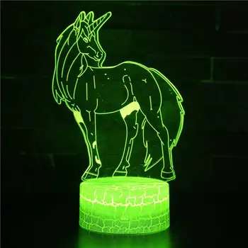Nighdn Unicorn Lampa Led Lumina de Noapte pentru Noptiera Dormitor Decor Touch Schimbare de Culoare Veioza Copil Ziua de nastere Cadou de Crăciun Fete