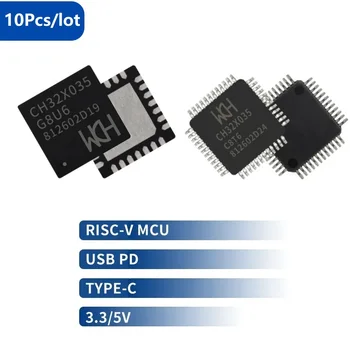 CH32X035 Industriale USB+USB PD MCU pe 32-bit QingKe RISC-V Microcontroler 10buc/lot
