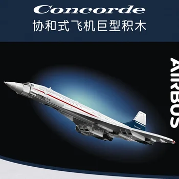 Cu Lumina 80318 2083Pcs Concorde, Airbus Celebru Supersonic Comercial Avion de Pasageri Model Blocuri Jucarii si Cadouri 10318
