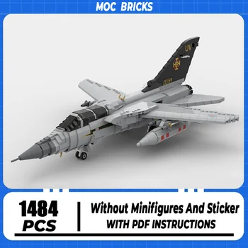 Moc Blocuri Militare Seria 1:35 Scară Panavia Tornado ADV F. 3 Aeronave Model de Cărămizi Asamblare DIY Luptător Jucarii