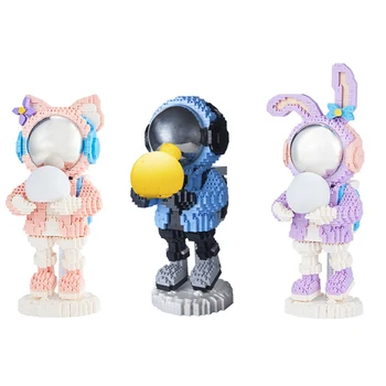 Ținând Luna Astronaut Micro Bloc Luminos Disney Linabell StellaLou Cosmonaut Caramida Figura Jucării Pentru Afișare