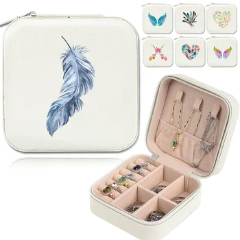Portabil de Bijuterii Cutie de Depozitare mini Colier de Călătorie Acasă Organizator de Stocare Cazul Cercei Bijuterii pentru Femei Inel Organizator Cadou